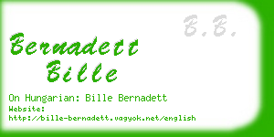 bernadett bille business card